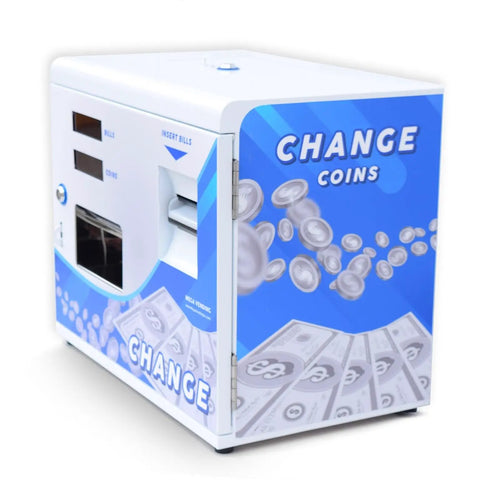 Dollar Bill Changer Machine For Vending Arcades Slots And Laundry, Adjustable Coin Or Token Dispenser with graphics
