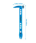 10 Inch Double Ended Nail Puller Cats Paw Pry Bar For Construction Heavy Duty Forged Carbon Steel With Precision Claws Blue