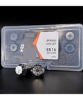High Precision Spring Collet Set AA Grade ER16 For CNC Engraving Milling Machine Tool Holder with two collets in case.