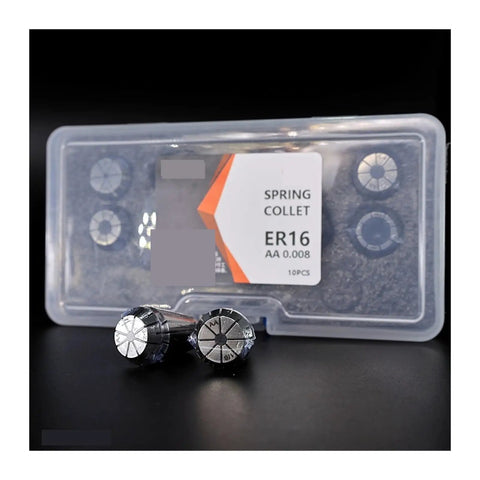 High Precision Spring Collet Set AA Grade ER16 For CNC Engraving Milling Machine Tool Holder with two collets in case.