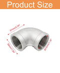 2 Pack 1 Inch NPT Female To Female 90 Degree Elbow Fittings In 304 Stainless Steel Includes Pipe Tape For Garden Marine Plumbing