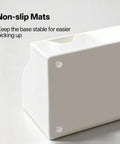 Acrylic Desk Organizer With Drawer Caddy For Office Supplies And Home Desk Storage White finish non-slip mats detail