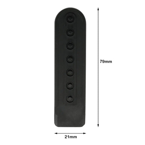 Snapback Strap Set For Hats, 12 Pairs Black PVC Plastic Replacement Buckle Straps With 7 Holes, 79mm length, 21mm width