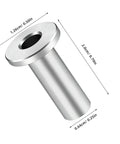 Top Notch Stainless Steel Cable Railing Sleeves With Drill Bit For 1/8 Inch Wire Rope Weatherproof Deck Stair Balustrade Protector Kit For Coastal Homes, 2.0cm sleeve