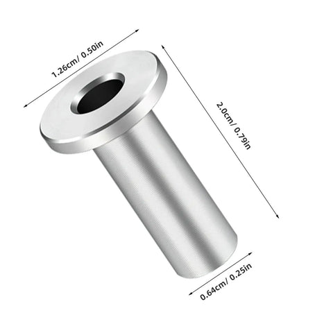 Top Notch Stainless Steel Cable Railing Sleeves With Drill Bit For 1/8 Inch Wire Rope Weatherproof Deck Stair Balustrade Protector Kit For Coastal Homes, 2.0cm sleeve