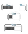 Diagram of 20 Pieces M6 Furniture Joint Connector Bolts And Cap Nut Kit For Cot Beds And Cribs With Hex Drive Socket Cap Screws 30mm Length
