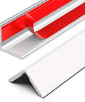 Heavy Duty Self Adhesive Wall Corner Protectors Featuring A Quick Peel And Stick Mount Plus Durable Pc Edge Guards with red peeling adhesive.
