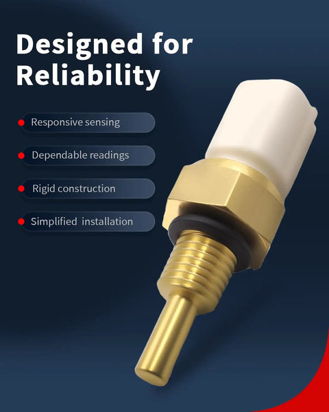 Honda Engine Coolant Temperature Sensor With Connector Fits Accord Civic CRV Odyssey Pilot Ridgeline Fit Insight CRZ And More Easy Install Durable OEM Grade Replacement For Reliable Engine Cooling, brass threaded sensor