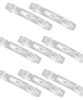 Acrylic Cabinet Pulls Set Of 8 Arc Drawer Handles With Screws, Crystal Wardrobe Knobs For Kitchen And Closet Furniture Hardware, Rust Resistant And Durable, Classic Arc Design For Easy Install Home Makeover visibly showcasing clear design.