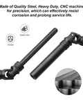 105 To 155mm Steel Center Drive Shaft CVD For OneTenth RC Crawler BeefedUp Upgrade Kit showing two black steel shafts