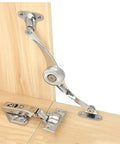 Hydraulic Cabinet Door Hinges With Stop Function Adjustable Polished Finish Kitchen Cupboard Lift Up Flap Support Hardware