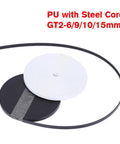 Built Tough Gt2 Timing Belt For 3D Printers And Cnc Routers, Polyurethane With Embedded Steel Core Reinforced Open Drive Belt.