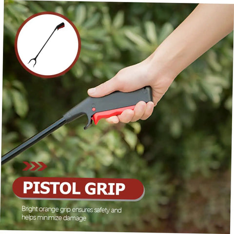 Extendable Garbage Grabber Stick With Smooth Clamp for Indoor Outdoor Cleanup featuring pistol grip handle in use