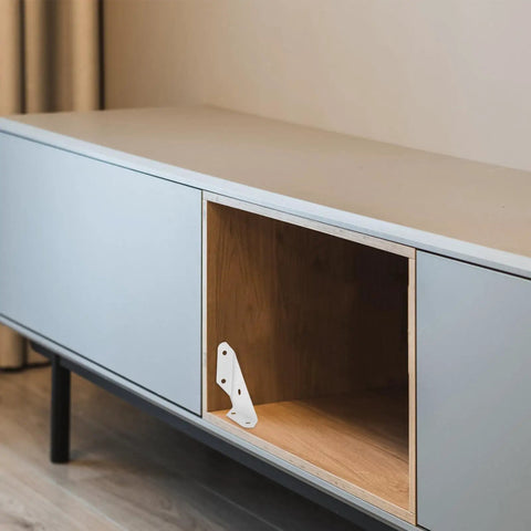 12 Piece Triangle Steel Cabinet Corner Brackets 90 Degree Three Sided Fixed Design Shelf Supports for wood furniture