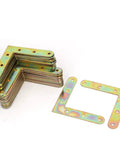 Tough As Nails Bronze L Shape Repair Brackets 99Mm X 99Mm Metal Angle Fixing Plates Built To Last For Furniture Reinforcement And No Sweat Woodworking Repairs 50 Pack displayed in a stack.