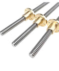 Beefy Ball Screw With Nut 1Pc T14 Trapezoidal Rod Lead Screw Thread 14mm And 6mm Lead Brass Nut for CNC and DIY projects