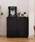 Resin Outdoor Storage Cabinet Weatherproof for Patio Garden Backyard, Large Capacity Shed shown indoors in black