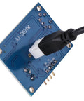 Back view of Ultrasonic Sensor Module SR04T 5V, showing pins and connections for distance measuring and liquid level detection.