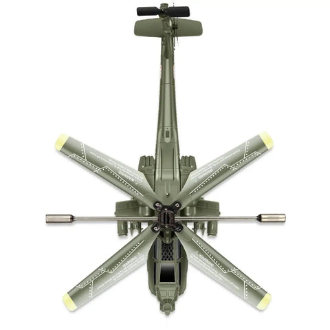 Top view of Lil Palm Size Infrared Indoor RC Helicopter S109G 3 Point 5 Channel with Gyro Stabilizer and LED lights.
