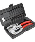 Power Punch Pliers Hand Held Metal Punch Kit For Sheet Metal Hole Punches Manual Punch Set With Adjustable Depth in open case