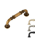 5 Pack 3 Inch Retro Arch Cabinet Handles Lotus Pulls In Antique Brass Vintage European Style Dresser Drawer Knob Set
