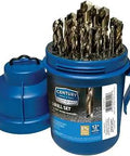 Cobalt Drill Bit Set 29 Piece Beefy Heavy Duty Metalworking Kit 1 Sixteenth To 1 Half Inch M35 Steel in storage pod