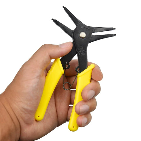 Hand-held 2 In 1 Snap Ring Pliers Dual Purpose Retaining Ring Plier C Clip Tool For 10mm To 40mm Inner And Outer Ring Installation And Removal