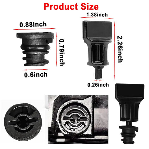 Heavy Duty Car Engine Oil Pan Drain Plug 06L103801 With Removal Tool Repair Kit For VW Audi TSI Engines Golf GTI Passat Tiguan A3 A4 Q5 And More Awesome 11 Pack Set, black plastic, size shown
