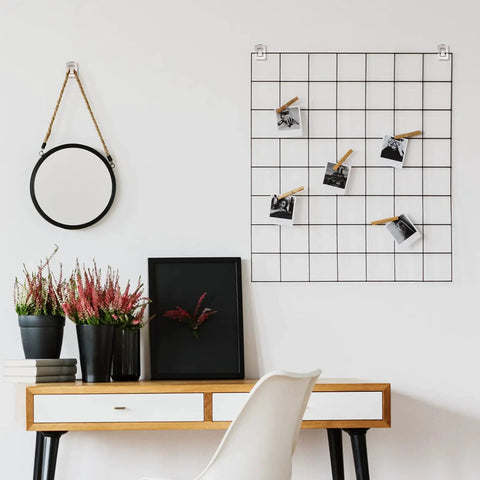 Office wall with grid panel secured by Sturdy Stainless Steel Cubicle Hooks Set For Fabric Panel Walls And Office Partitions Easy Coat Clips Picture Hangers And Cork Board Accessories To Keep Your Home Office Kitchen Clutter Free And Tidy Space Saver For A Busy Day