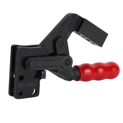 Heavy Duty Quick Release Toggle Clamp With One Hand Release, High Carbon Steel, 250Kg Clamp Force, Red Handle
