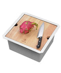 Undermount Stainless Steel Workstation Sink With Ledge, Single Bowl, 304 Grade, 15x15x8 Inch, Includes Grid, Cutting Board, Colander, Strainer Basket