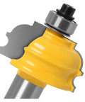 12mm Or 1/2in Shank Architectural Molding Router Bit For Pro Woodworking Carving Decorative Trims And Complex Profile Shaping Your Home Projects close-up view with yellow body and steel blade