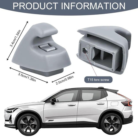 2 Pack Car Sun Visor Clips Replacement Bracket Visor Hook Clips For Cruze 2011 2016 And Verano 2012 2017 Grey ABS Plastic