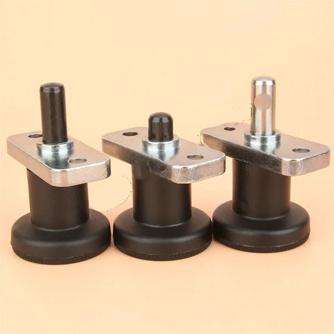 Top Tier Indexing Plunger With Flange Mount And M6 M8 Threads features black bases and silver metal tops in three configurations.
