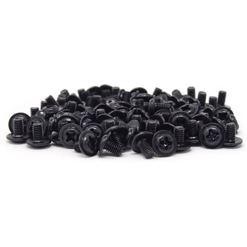 Heavy Duty M3x5 PC Mounting Screws For Case Assembly And Motherboard secure fastening, black zinc finish round head screws in bulk.