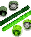 Roomba S9 Replacement Parts Kit For iRobot Roomba S9 9150 S9 Plus 9550 Includes Two Rubber Brushes in green close-up view