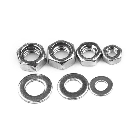 Stainless steel nuts and washers from 900 Piece Stainless Steel Screw And Nut Kit With Washers For M3 And M5 Hex Button Head Bolts Nuts And Hardware Assortment For Home Repairs And DIY Projects At Home And Beyond