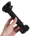 Hand holding a component of the 4 Pack Adjustable Cabinet And Table Furniture Legs Black ABS With Thickened Reinforced Support.