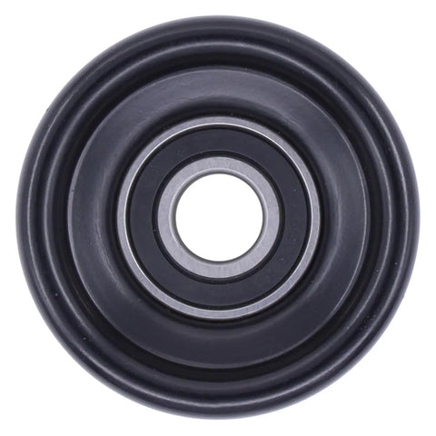 Close-up of pulley from Belt Tensioner And Serpentine Belt Idler Pulley Kit For Chrysler Town And Country Voyager Dodge Caravan
