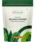 Front view of Certified USDA Organic Arjuna Powder 227 Gram Gluten Free GMO Free Vegan Friendly Plant Based Wellness Supplement