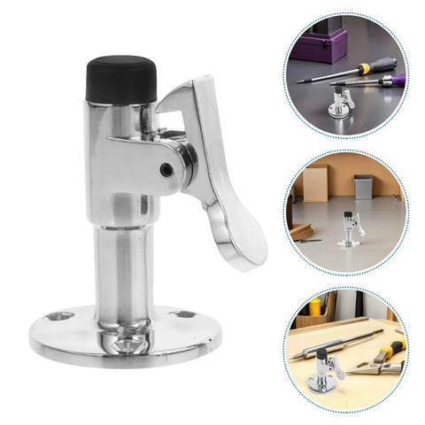 Premium Stainless Steel Marine Door Catch For Yacht Cabin Silver Latches With Anti Collision Protection To Stop Slamming And Protect Surfaces From Damage, showing detailed latch design.