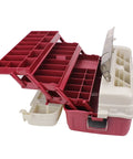 Four Layer Portable Tool Box With Hardware Storage Case Plastic Organizer open showing compartments for tools and small parts