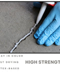 Applying Concrete Crack Repair Tube Liquid Filler For Driveways And Patios Ready To Use Cement With Strong Adhesion