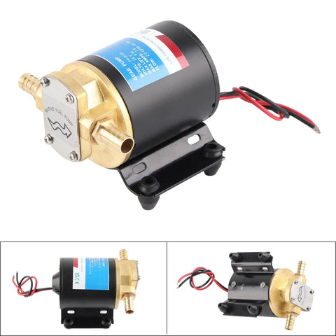 Brass Self Priming Electric Impeller Pump 24V Dc Gear Liquid Transfer 2 Gallons Per Min 8 Liters High Performance Stainless Steel Shaft Corrosion Resistant Fluid Moving Solution For Industrial Use