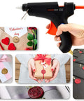 Wax Sealing Glue Gun For 0.4 Inch Sticks, Quick Heat And Smokeless Melt shown with sealed envelopes and packages.