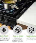 Stove Gap Covers, Gap Filler, And Range Trim Kit With Tool-Free Buckle Install, Heat-Resistant Aluminum Guards for 23.4 Inch Gaps