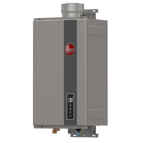 Indoor Liquid Propane Tankless Water Heater Dishes Out Kickin Hot Water Through WiFi Smart Controls At 9.5 Flow Rate With High Efficiency Non Condensing Design for home use.