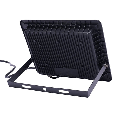Back view of LED Work Light 100W 8000LM Flood Light Outdoor IP66 Weatherproof Plug in with stand and power cord.