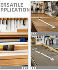 Heavy Duty Lid Stay Hinges Twin Pack With Soft Down And Slow Open Door Action shown on workbench for cabinets and cupboards