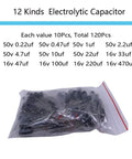 All In One Electronic Component Kit With 1390 Pieces Including LED Diodes, Metal Film Resistors, Electrolytic Capacitors in bag